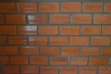 pattern of nicely laid bricks on a wallの写真素材