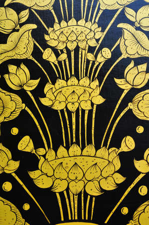 lotus thai pattern background の写真素材