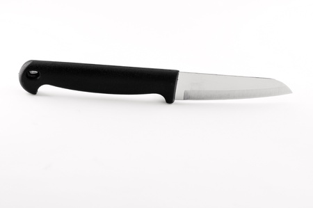 Kitchen knife on a white background の写真素材
