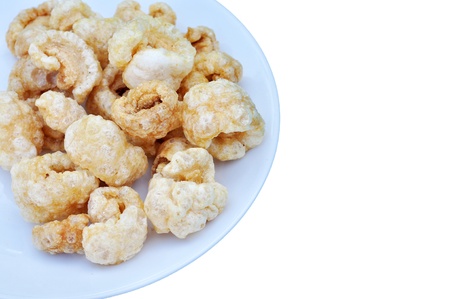 Chicharon a Popular Filipino Snack Made of Deep Fried Pork Skinの写真素材