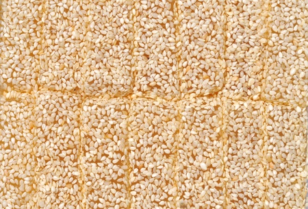 Honey bars with sesame seedsの写真素材