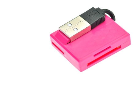 card reader on white background の写真素材