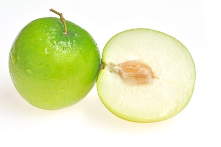 Jujube fruit isolated on white backgroundの写真素材