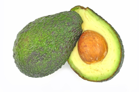 Avocado isolated on whiteの写真素材