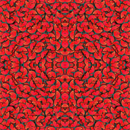 Red butterfly for background or texture