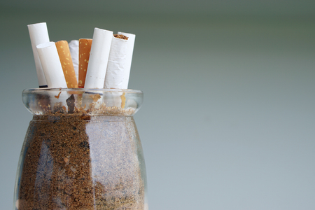 May 31st World No Tobacco Day, No Smoking Day, Stop Smoking Concept and Between tobacco and the health, choose health.の写真素材