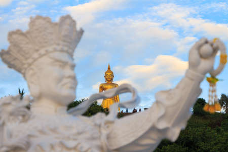 Buddha on the sky at southern of Thailandの写真素材