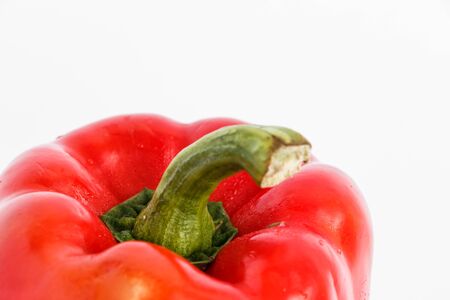 Big pepper on white backgroundの写真素材