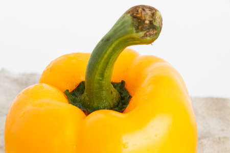 Big pepper on white backgroundの写真素材