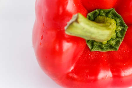 Big pepper on white backgroundの写真素材