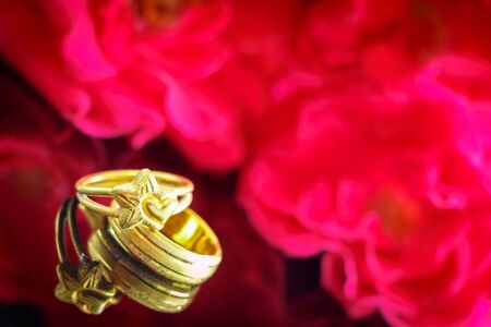 roses and rings (Love concept)