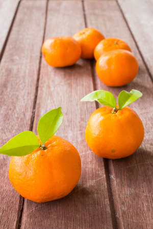 Orange on wooden, Healthy food.の写真素材