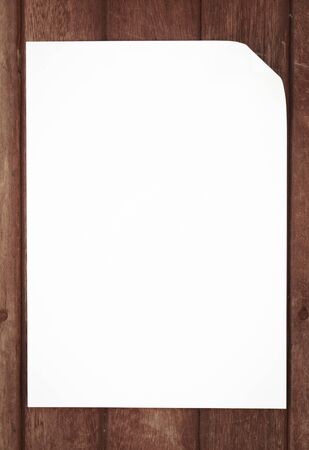 Paper on wooden for backgroundの写真素材