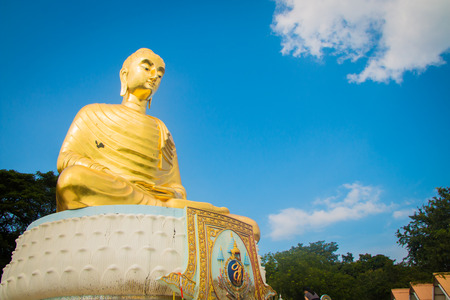 Golden buddha statue in Thailandの写真素材