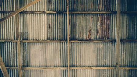 old zinc roof of thailandの写真素材