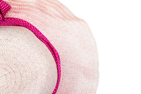 beach hat isolated on white background.の写真素材