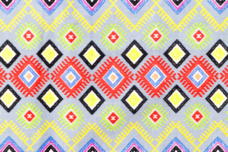 Texture of Thai silk pattern, Thailand textileの写真素材