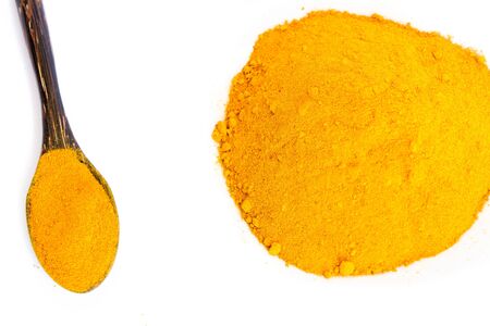 curcuma in wooden spoon