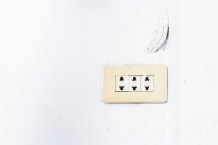 Switch button.Electrical element to turn light and electricity on and offの写真素材