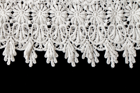 Thailand textile background on black background.の写真素材