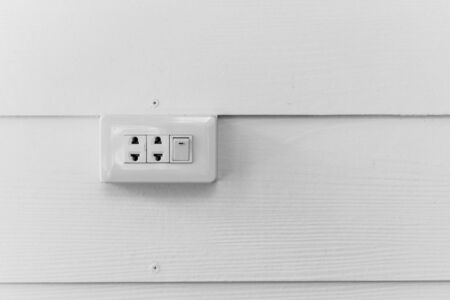 Switch button.Electrical element to turn light and electricity on and offの写真素材