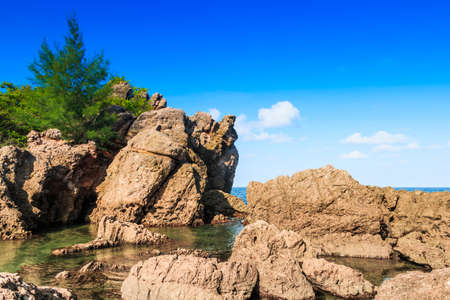 Sea stone and blue sky