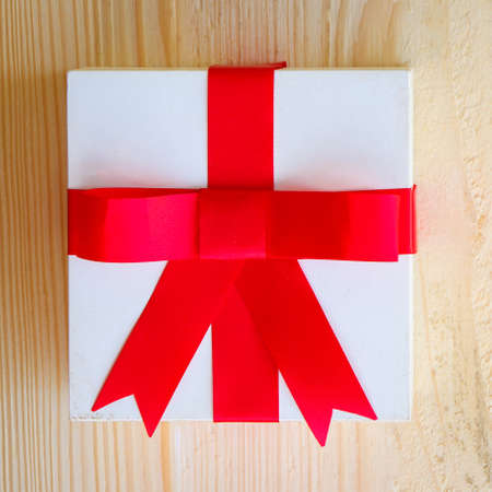 gift box on wooden background