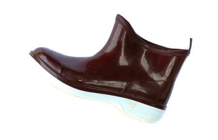 rubber boot brown colorの写真素材
