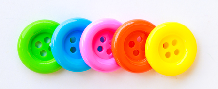 Close-up colorful sewing button.