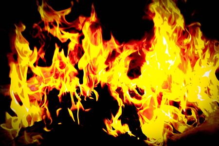 fire on black background