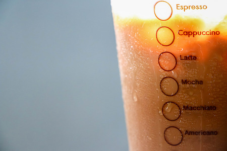 thai ice tea with milkの写真素材