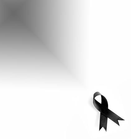 Black bow isolated on white background with space for insert texts or something.