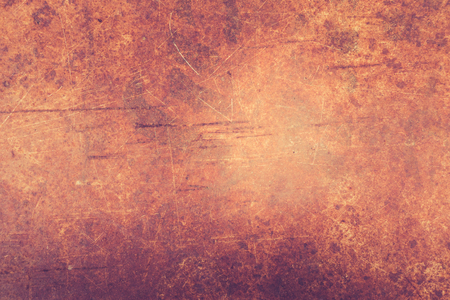 Close up top view of rustic grunge metal texture background