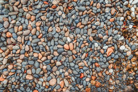 Top view of heap vintage stone background texture.の写真素材