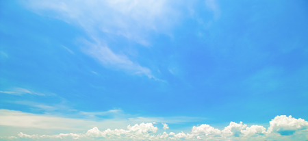Blue sky with clouds in a summer sunny day