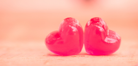 Valentines day background with sweet hearts.の写真素材