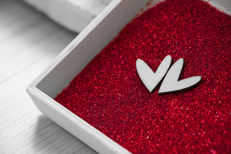 Close up heart sign love, Valentine day and love concept.の写真素材