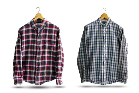 Close up shirt isolated on white backgroundの写真素材