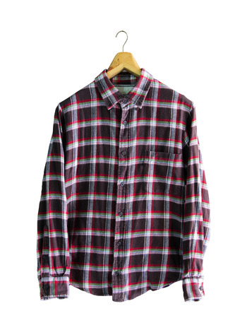 Close up shirt isolated on white backgroundの写真素材