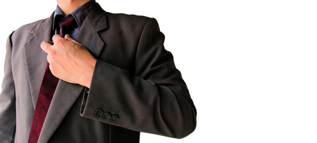 Businessman in suit ready for fight, Fighting business concept.の写真素材