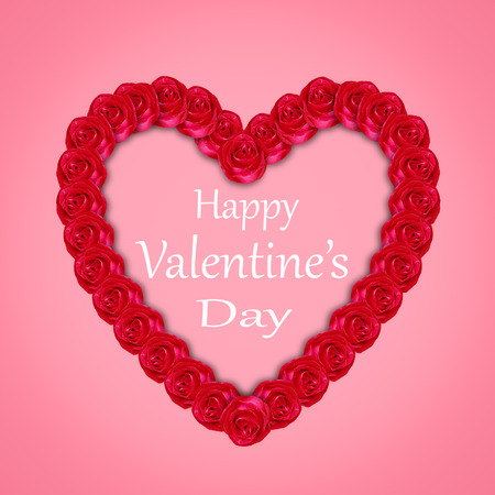 Close up red rose sign heart with space use for texts display, Valentine's day concept.の写真素材