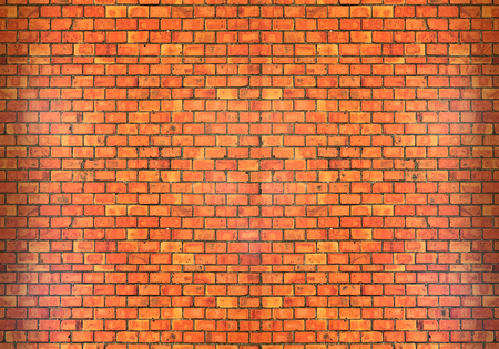 Close up old rustic red brick wall texture backgroundの写真素材