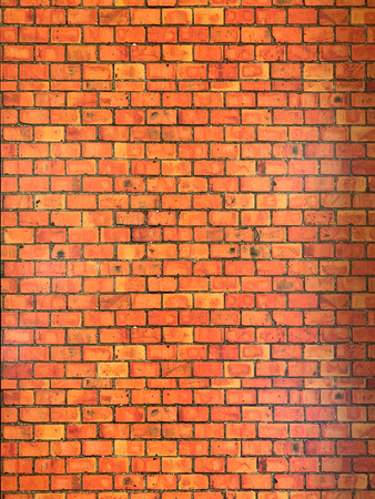 Close up old rustic red brick wall texture backgroundの写真素材