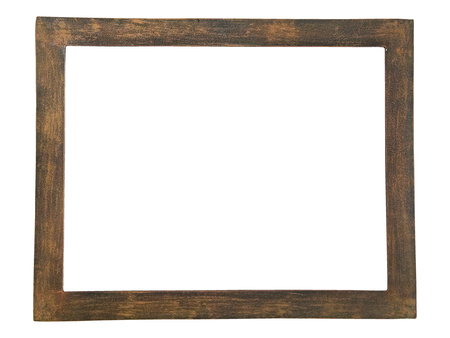 Close up rust picture frame isolated on white backgroundの写真素材