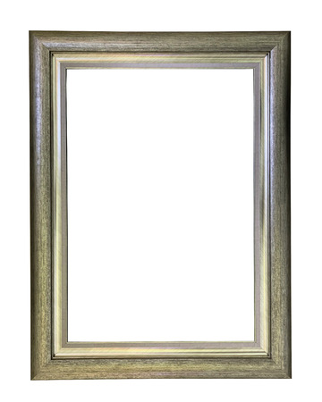 Close up vintage rust picture frame isolated on white backgroundの写真素材