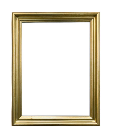 luxury vintage golden picture frame isolatedの写真素材