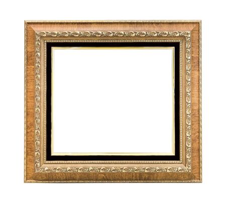 Close up picture frame isolated on white backgroundの写真素材