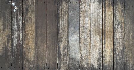 Close up old rustic dark wooden texture background tabletopの写真素材