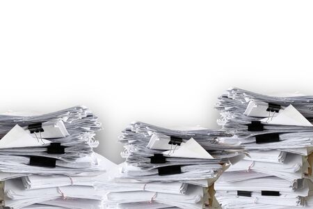 close up many stack of paper documentsの写真素材