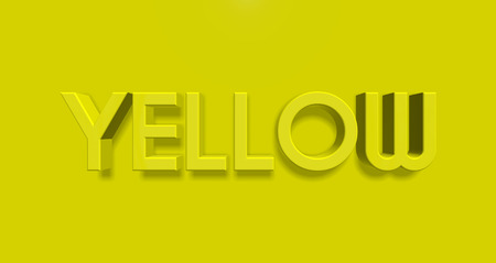 Exclusive Yellow Color Concept in 3D Text Minimal Designの写真素材